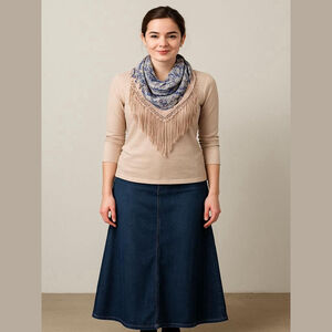 Women's Style & Co Beige Fringe Top Size PS